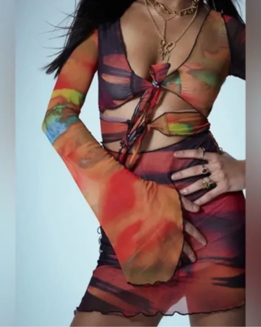 Jaded London Mystic Mesh Dress - S - Image 2