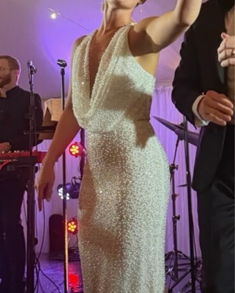 Michael Costello Ivory Beaded Dress - Image 4