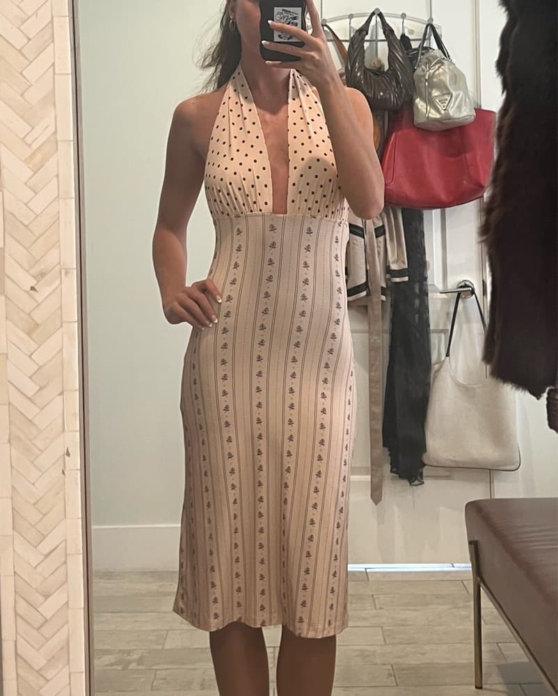 Polka Dot Halter Sundress - Image 3