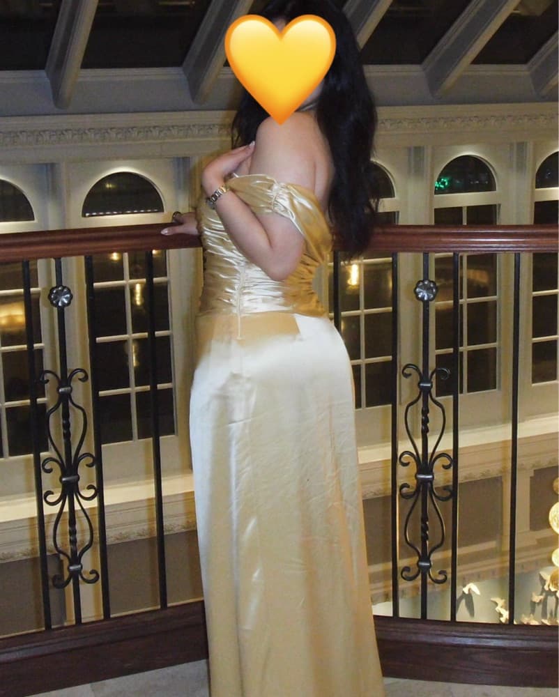 Reformation Yellow/Gold Dress - Image 3