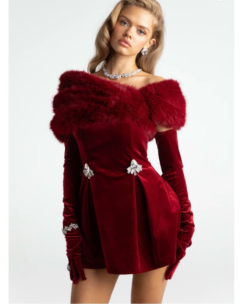 Nana Jaqueline Velvet Dress - Image 2