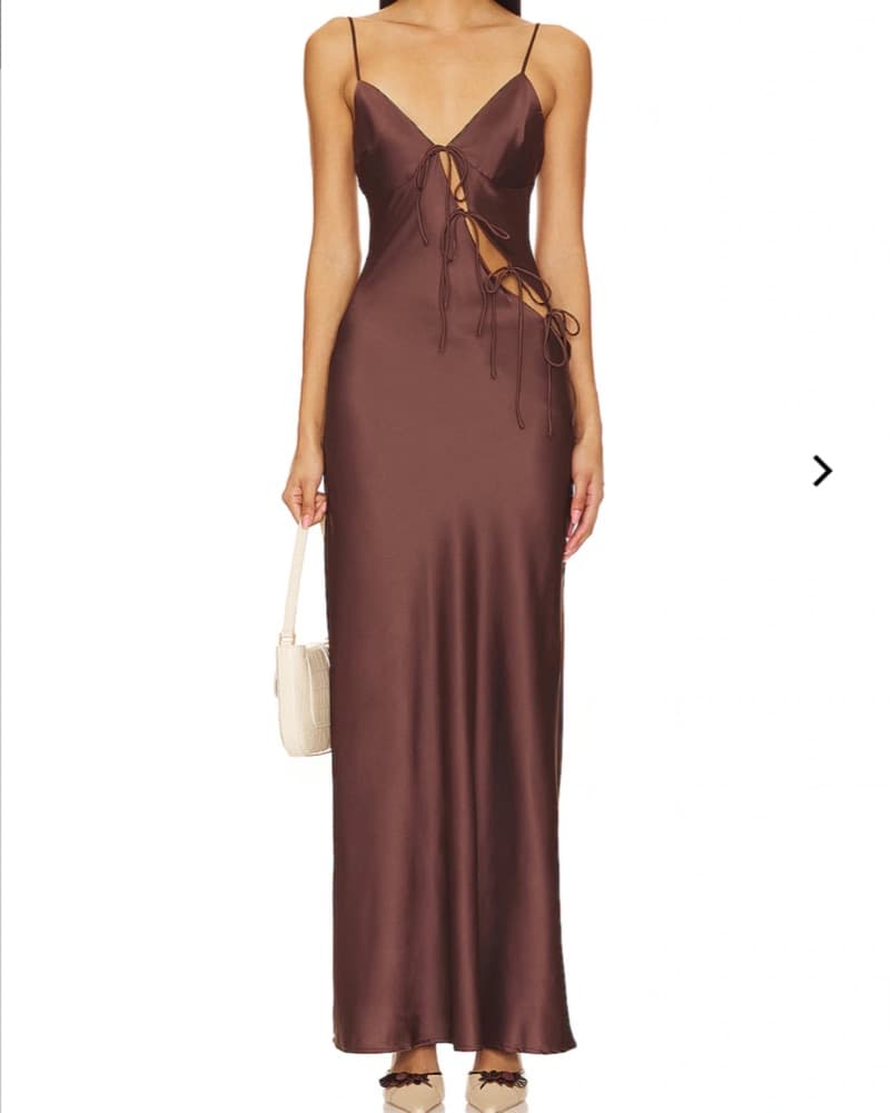 About A girl Lioness Brown Maxi Dress - Image 1