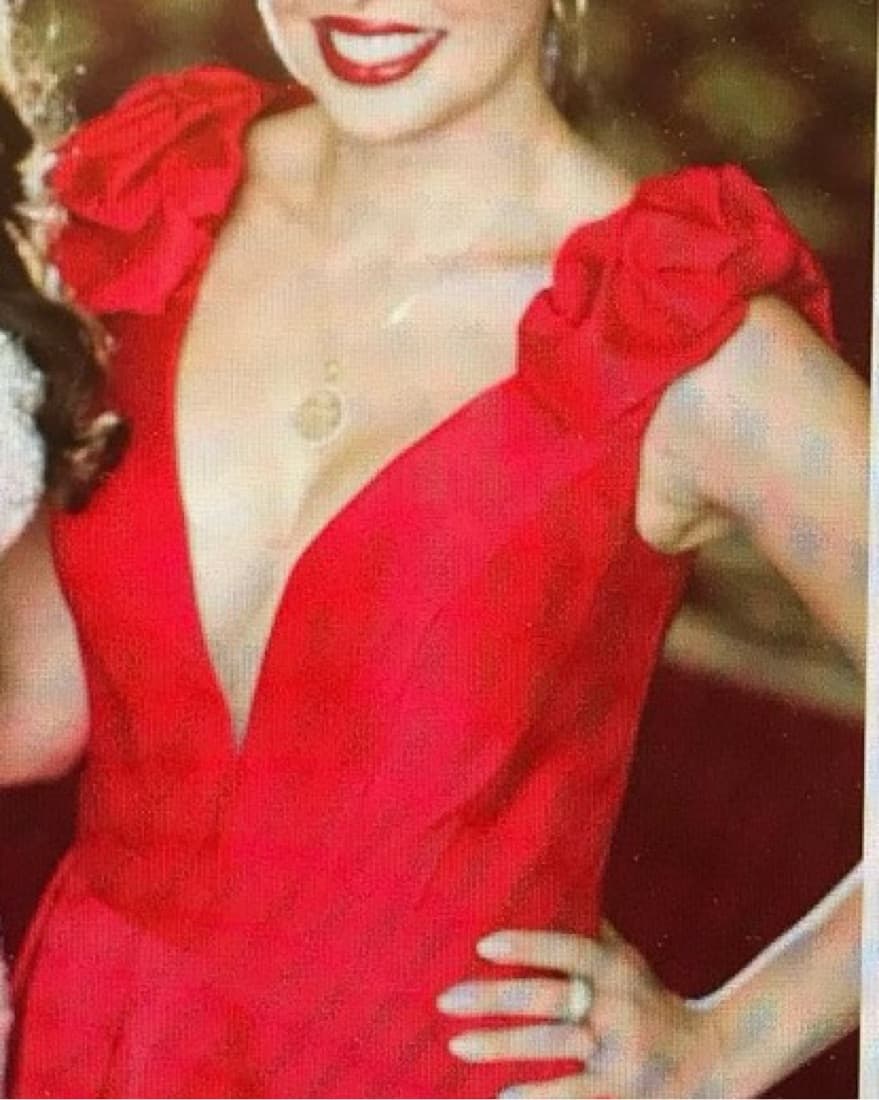 Red jovani Ball Gown - Image 2
