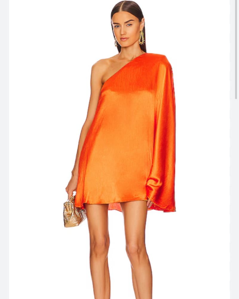 Orange Michael Costello Mini Dress - Image 1