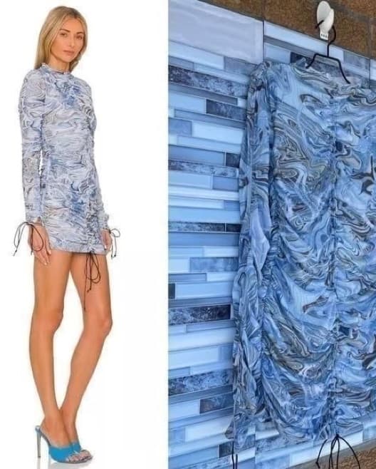 Revolve h:ours mini dress in multi print - Image 3