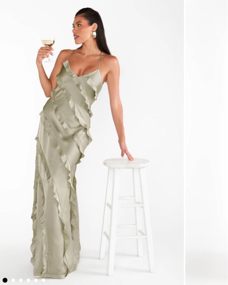 Show Me Your Mumu Green Ruffle Gown - Image 1