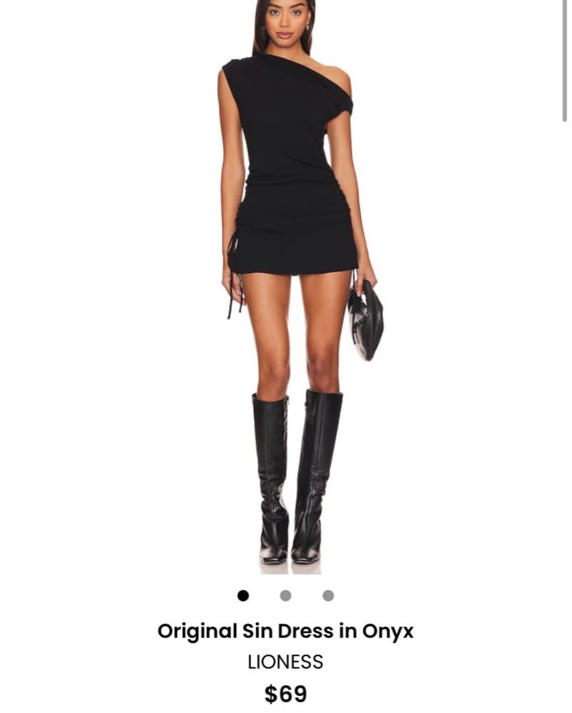 LIONESS Original Sin Dress Onyx - Image 1