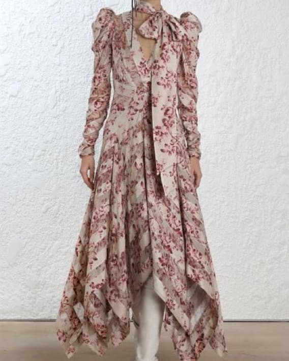 Zimmermann Unbridled Chevron Silk Dress  - Image 1