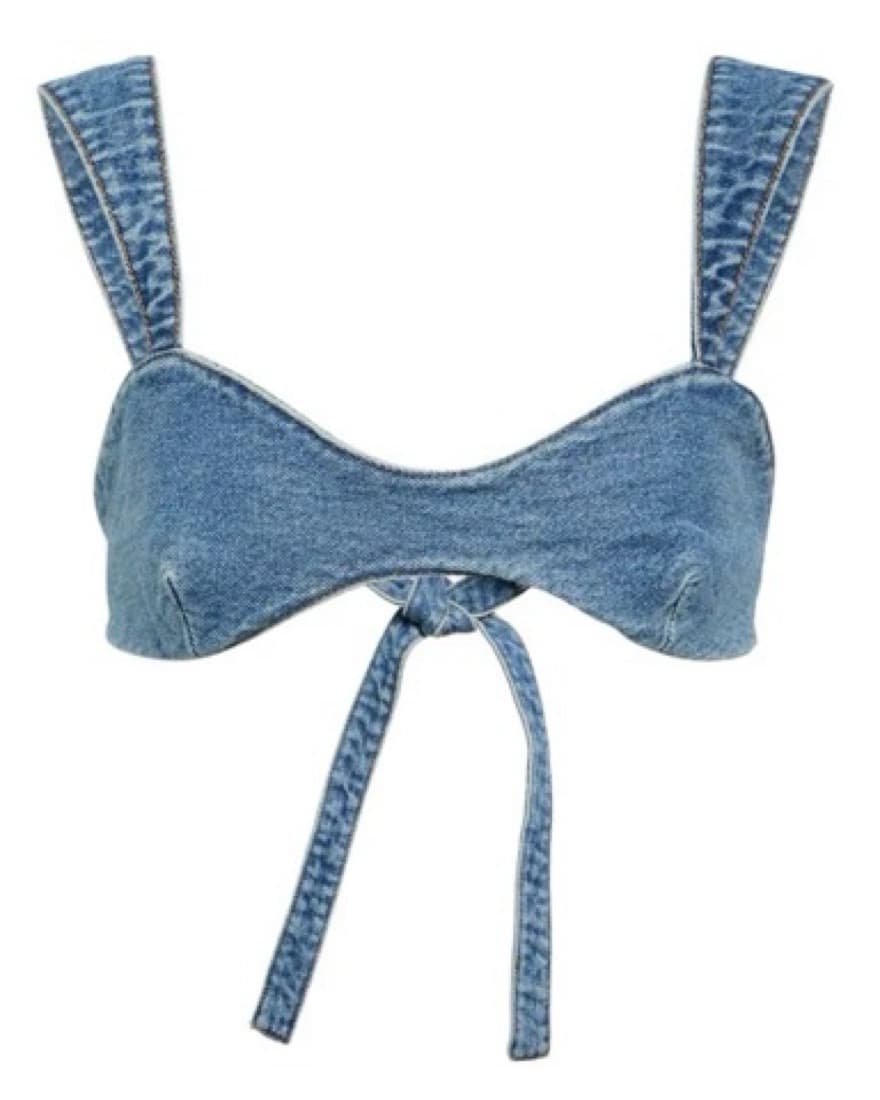 Magda Butrym Denim Bra Top - Image 1