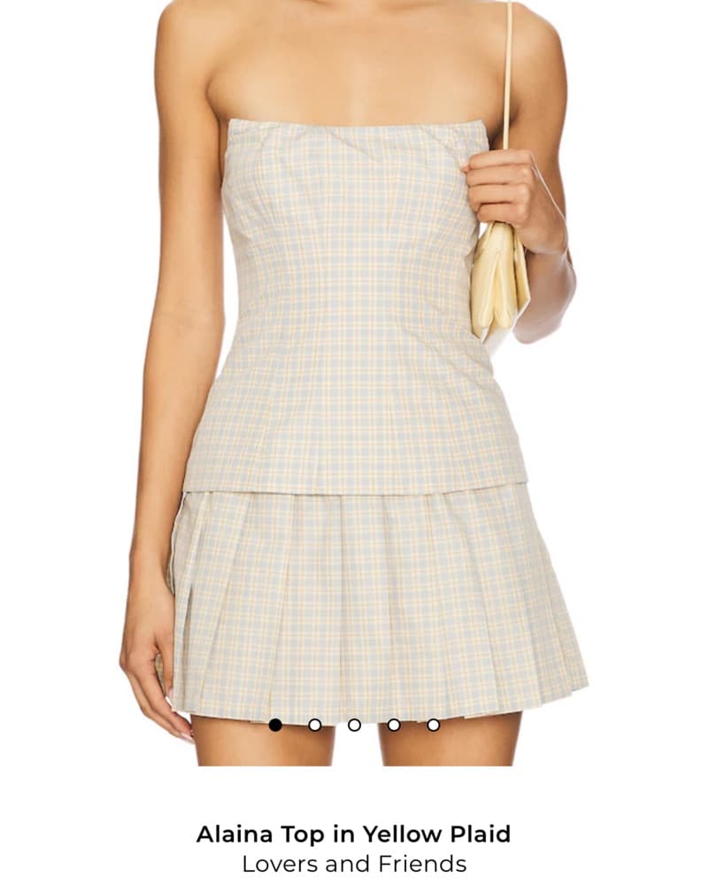 Lovers And Friends Plaid Corset Top - Image 1