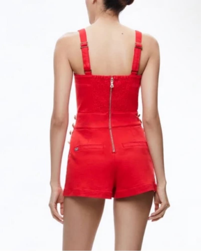 Alice + Olivia Red Romper - Image 2