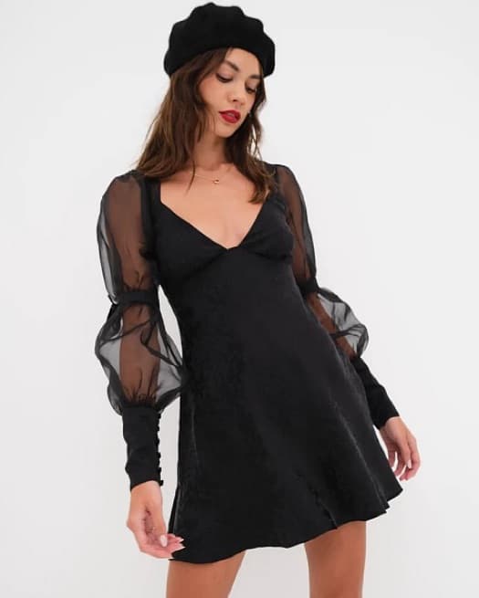 For Love & Lemons Gabrielle Puff Sleeve - Image 1