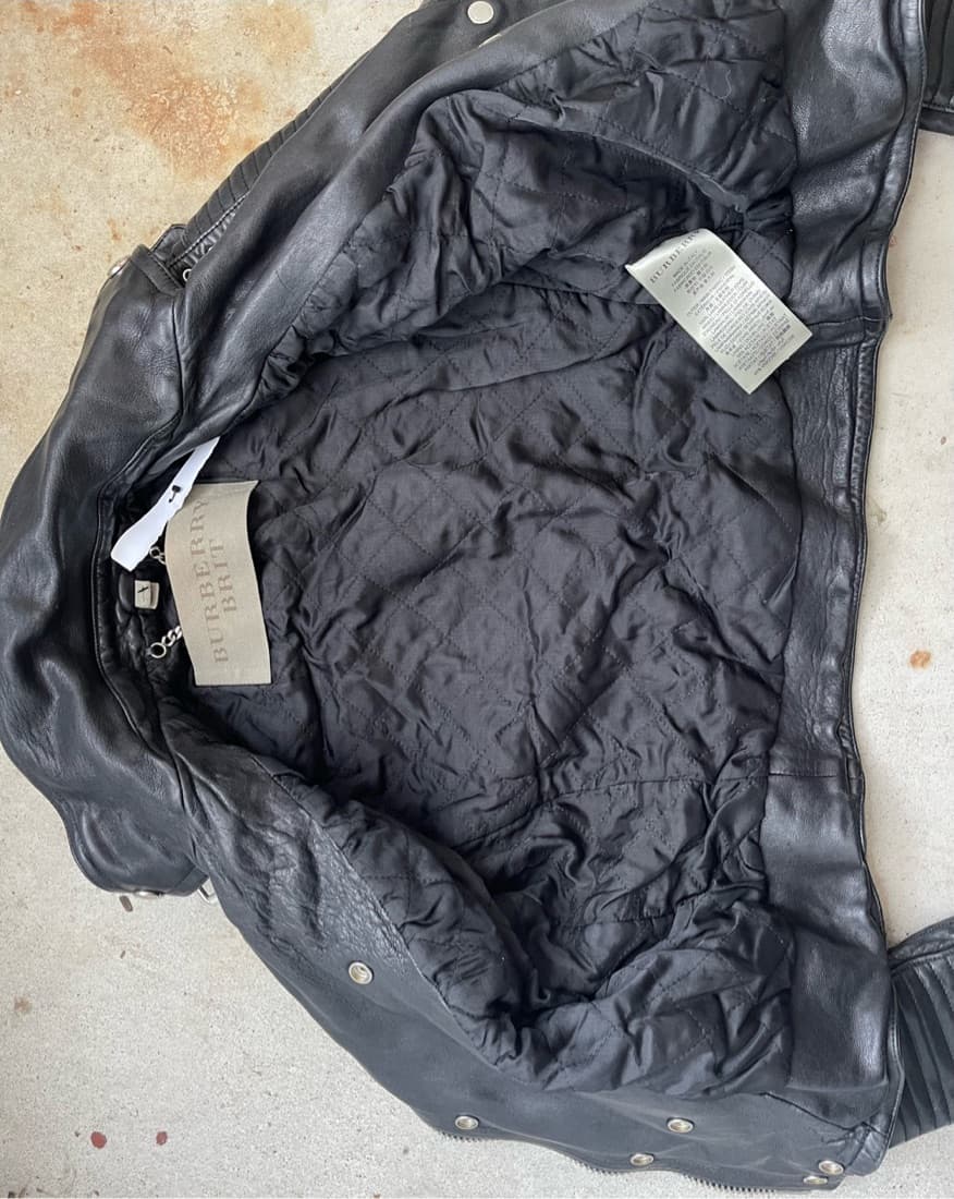Burberry Loseley  Leather Jacket Moto - Image 6