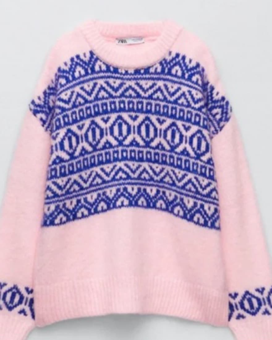 Zara Pink Chunky Sweater - Image 5