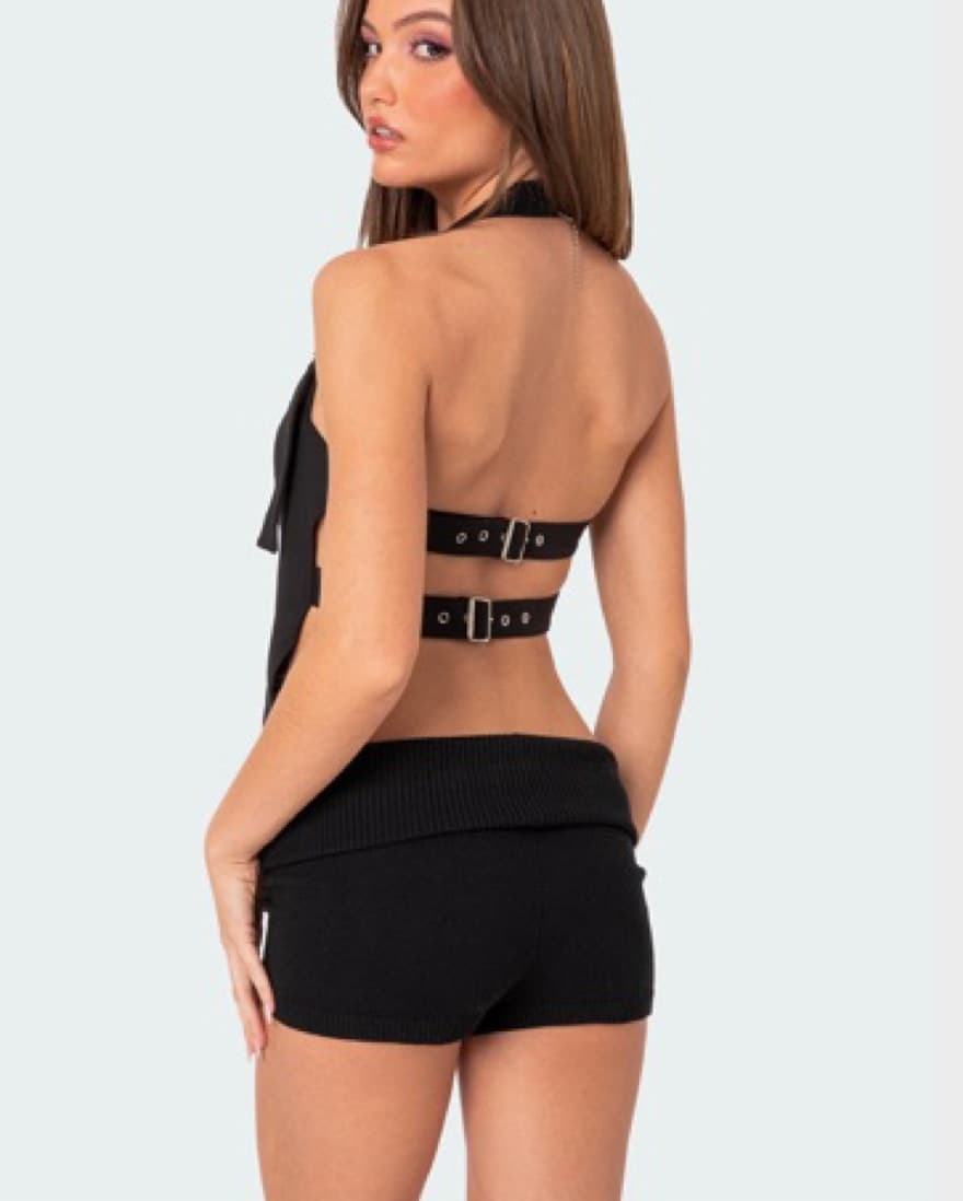 Edikted Buckle Strap Open Back Top - Image 1