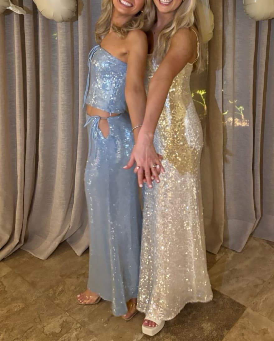 Princess polly Sequin Blue Maxi Skirt Se - Image 5