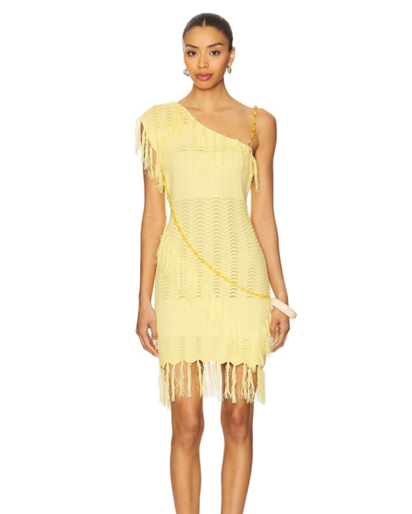 Yellow The Label Fran Beaded Dress - Image 1