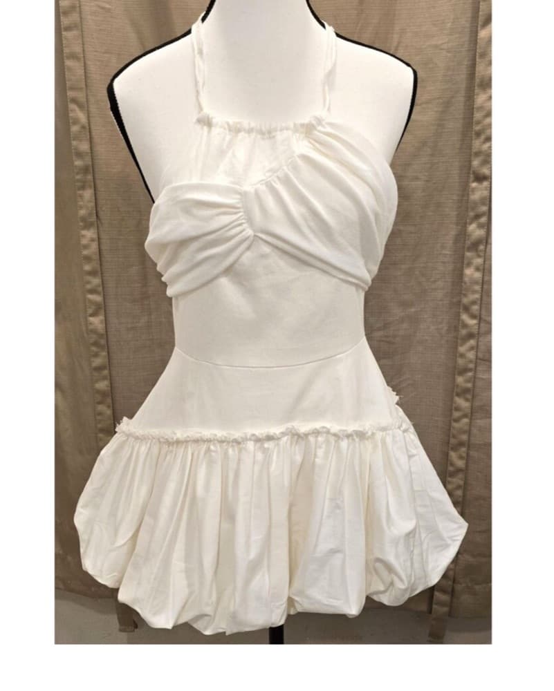 County Balloon Dress in White Zemeta - Image 5