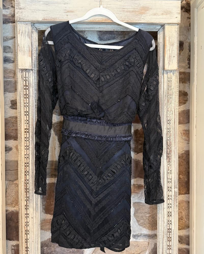 Lace and Beaded Cocktail Dress - Image 1
