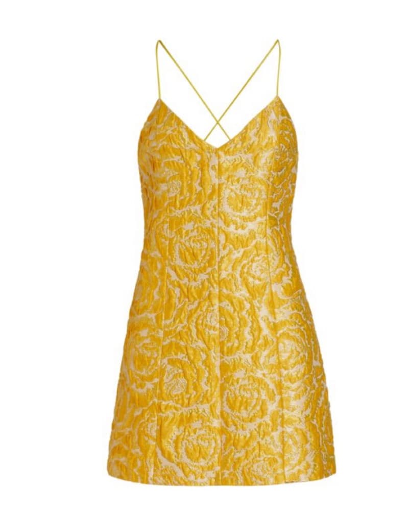 Vibrant Yellow Floral Mini Dress - Image 6