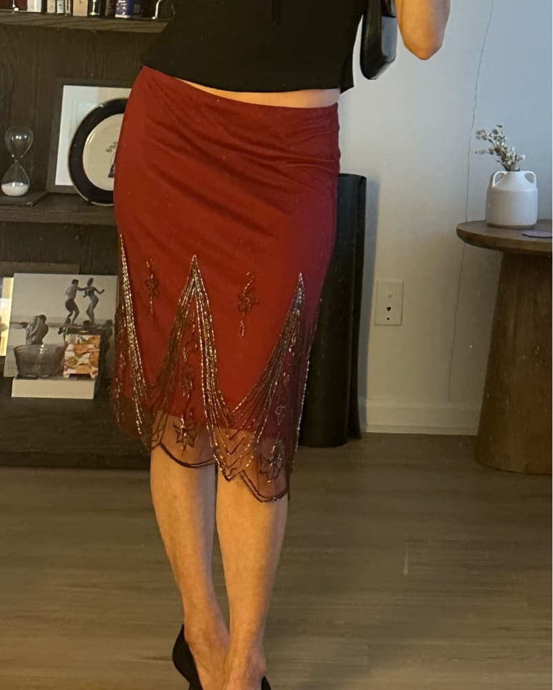 Reformation Vintage Beaded Midi Skirt - Image 2