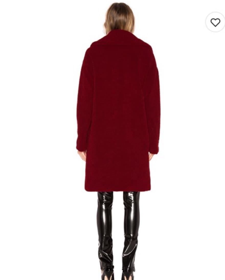 Revolve Red Teddy Coat - Image 2