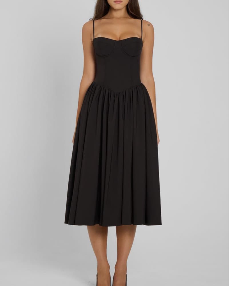 LEAU Ballerina Bustier Midi Dress - Image 1