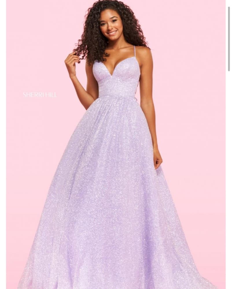 Sherri Hill 54153 Long Purple Dress - Image 4