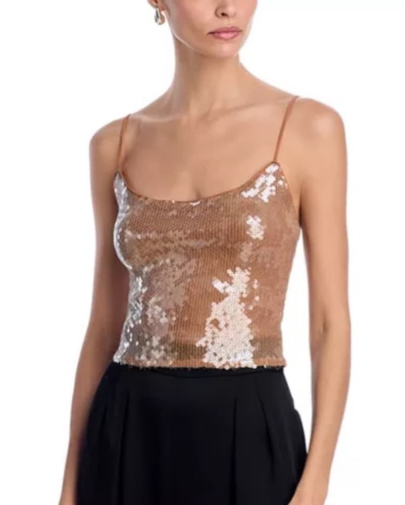 Bardot Sequin Tank Top size S in nude - Image 4