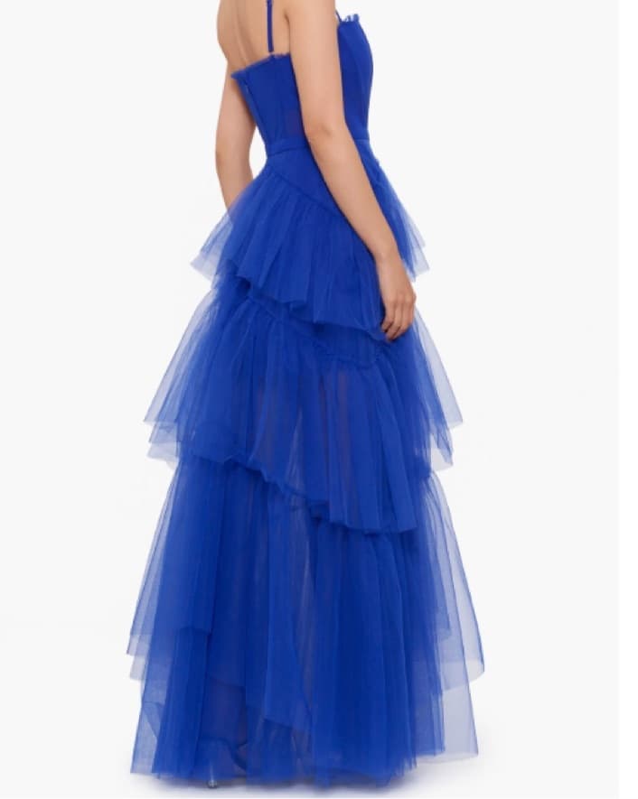 Blue Tulle Gown - Image 3