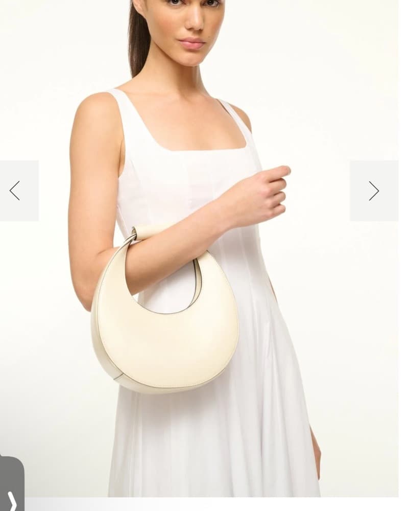 Staud Mini Moon Bag In Cream - Image 2