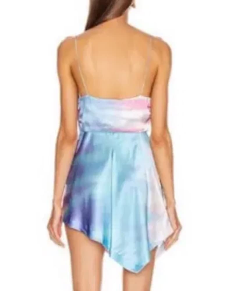 Tie Dye Satin Dress - Image 2