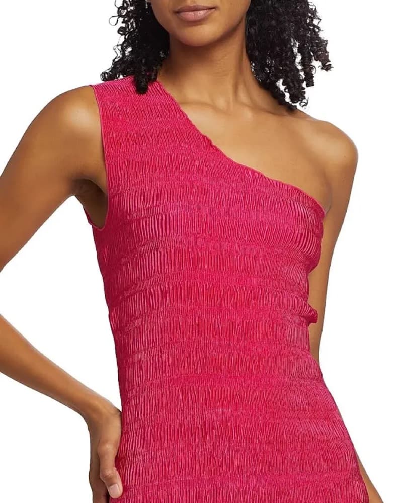 L’IDEE One Shoulder Long Pink Dress - Image 3
