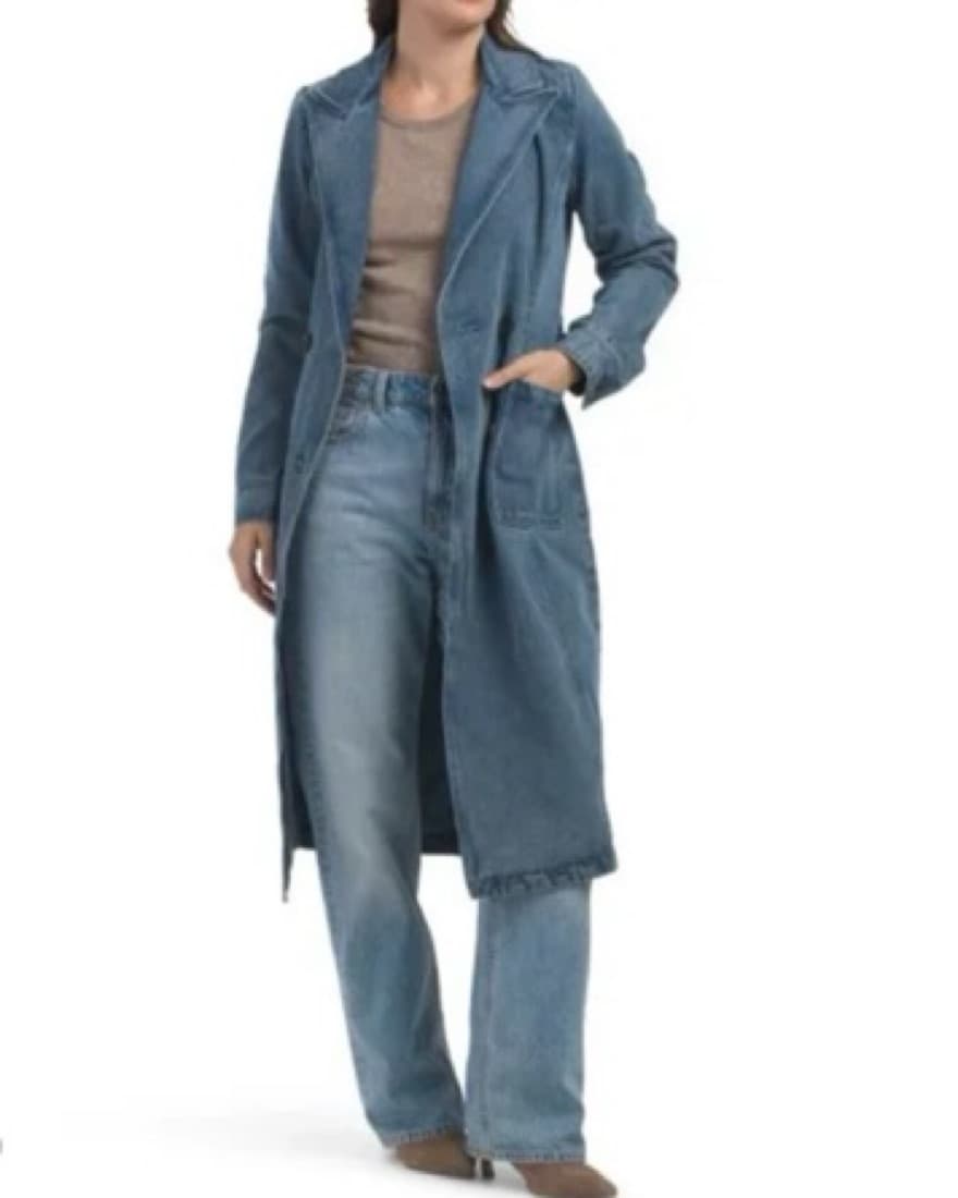 House Of Harlow 1960 Denim Trench Coat - Image 2