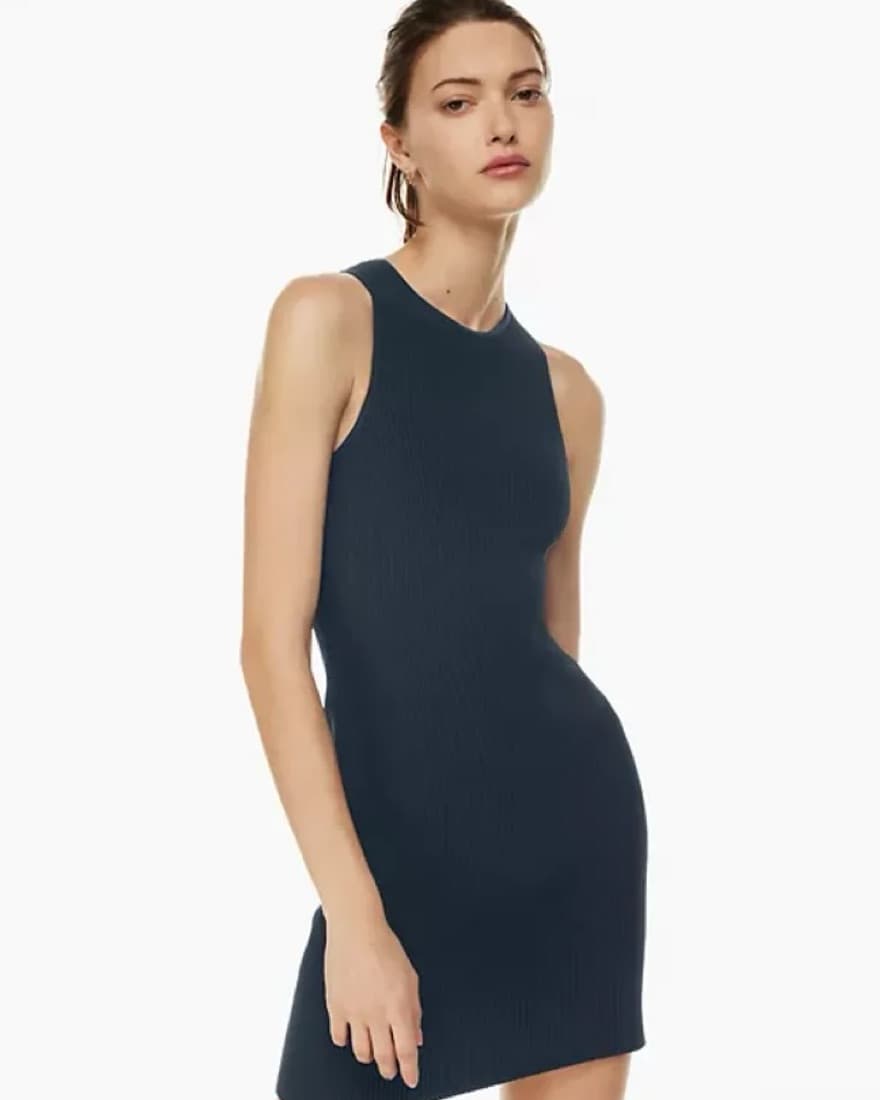 Babaton Sculpt Knit Racer Back Dress - Image 2