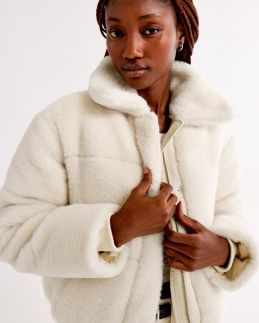 Faux Fur Cream Puffer - Image 3