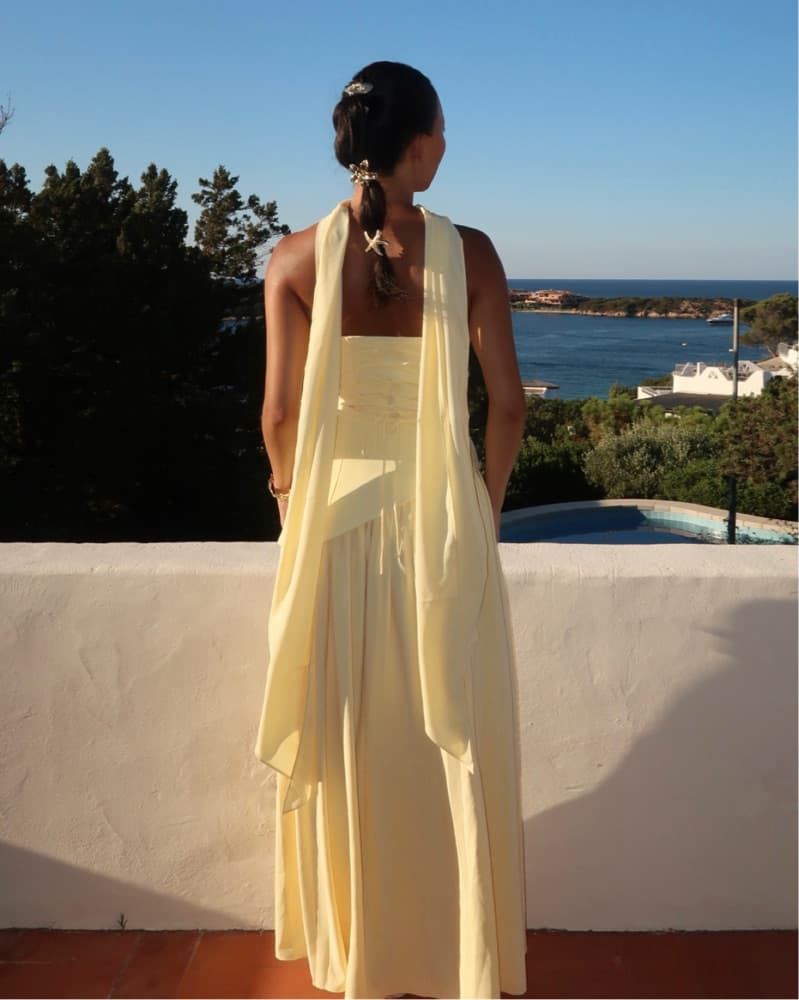 Babyboo Butter Yellow Long Dress Gown - Image 5