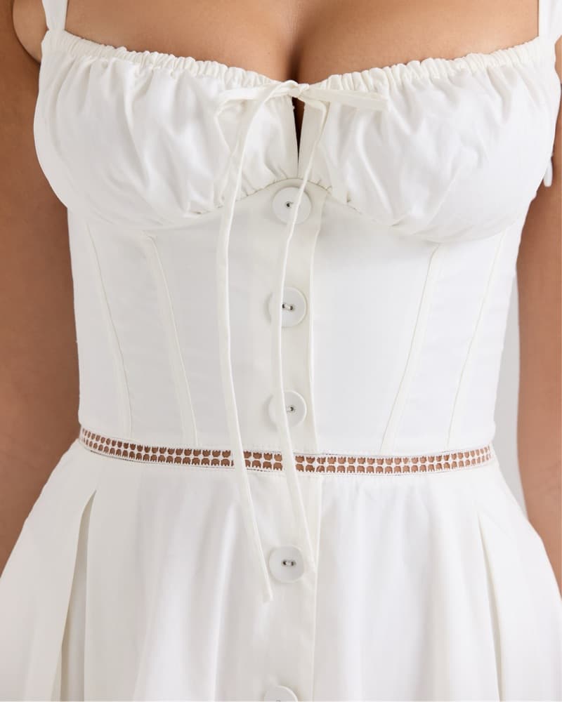 House Of CB Chiarina White Midi Dress - Image 6