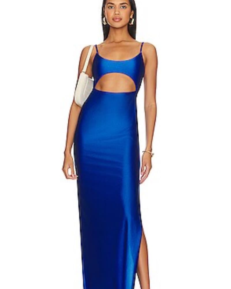 Vibrant Blue Cutout Maxi Dress - Image 1