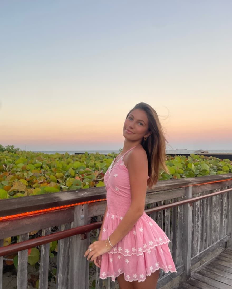 loveshackfancy pink mini dress size S - Image 4