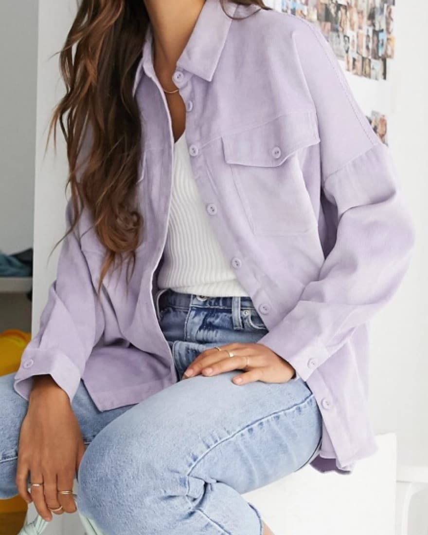 Stradivarius corduro oversized shirt  - Image 1