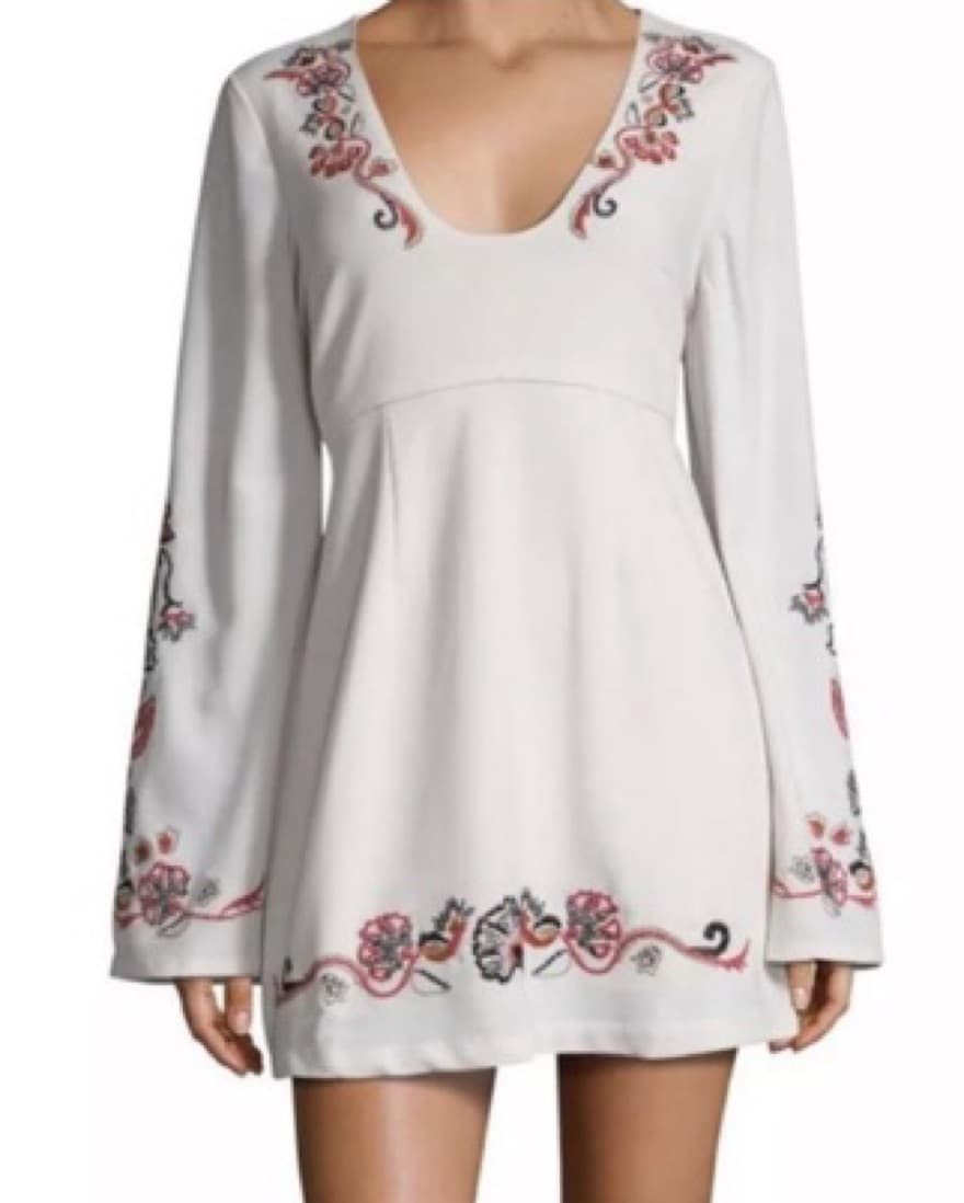 Free People Folk Embroidered Mini - Image 1