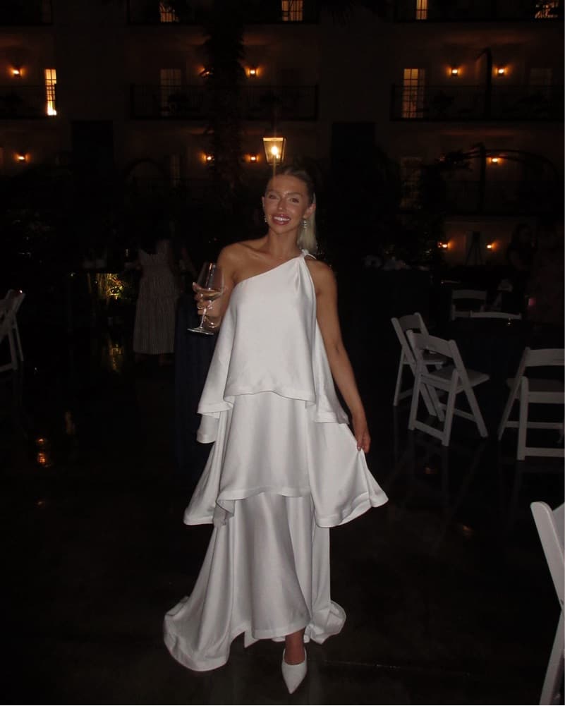 Elliat White Tilly Tiered Dress - Image 1