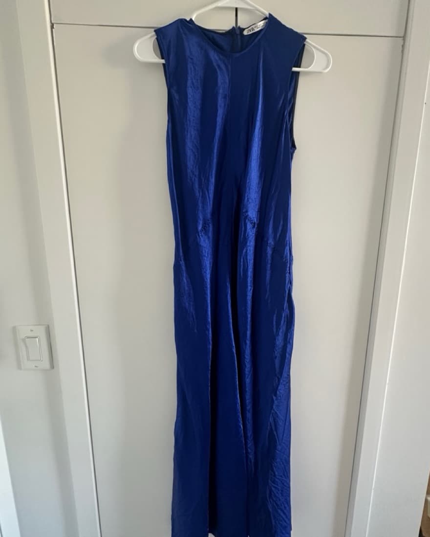 Zara Blue Summer Dress - Image 3