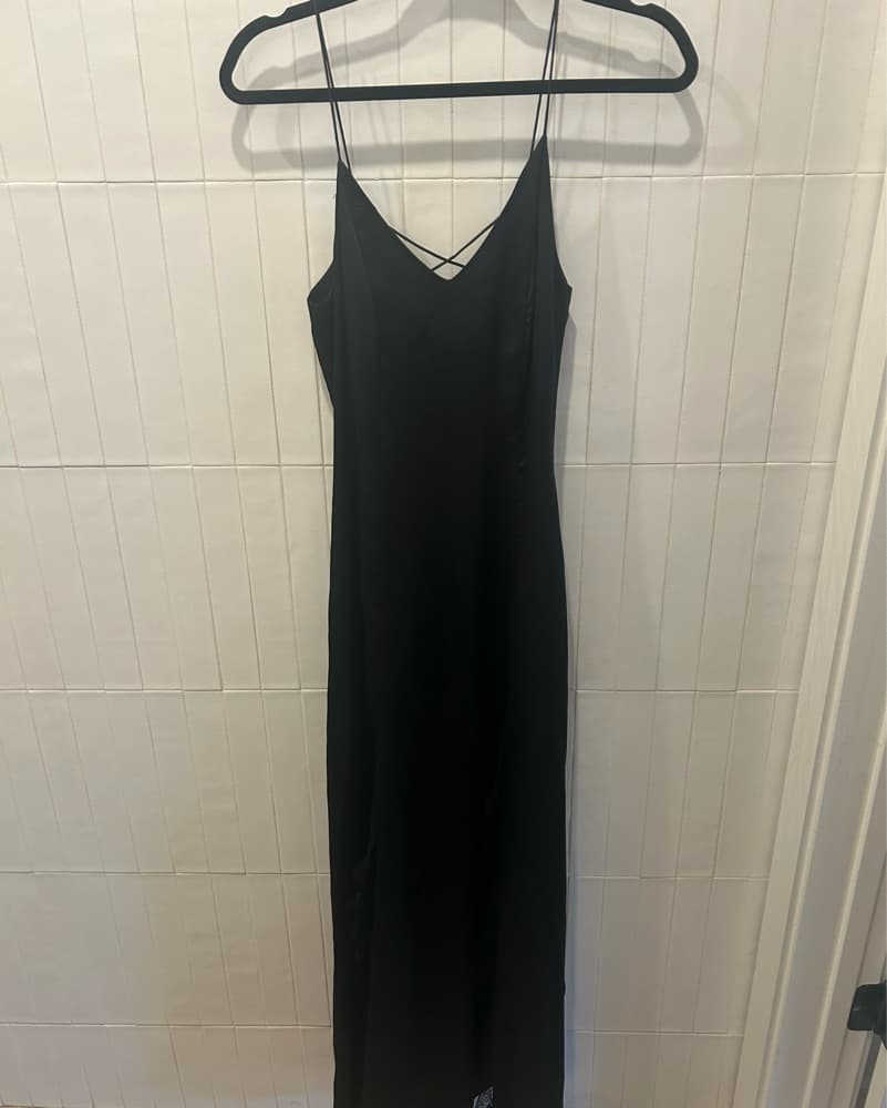 Black Silk Formal Dress - Image 1