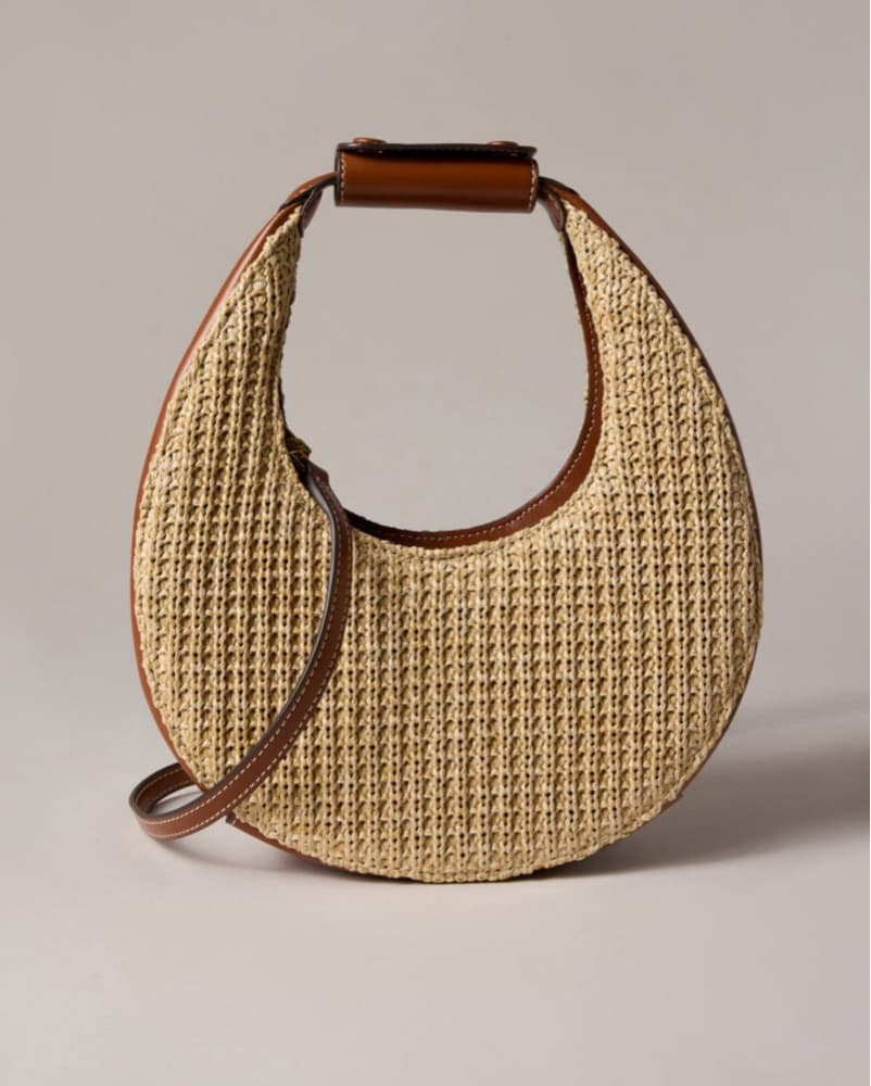 Staud Raffia Mini Moon Bag  - Image 1