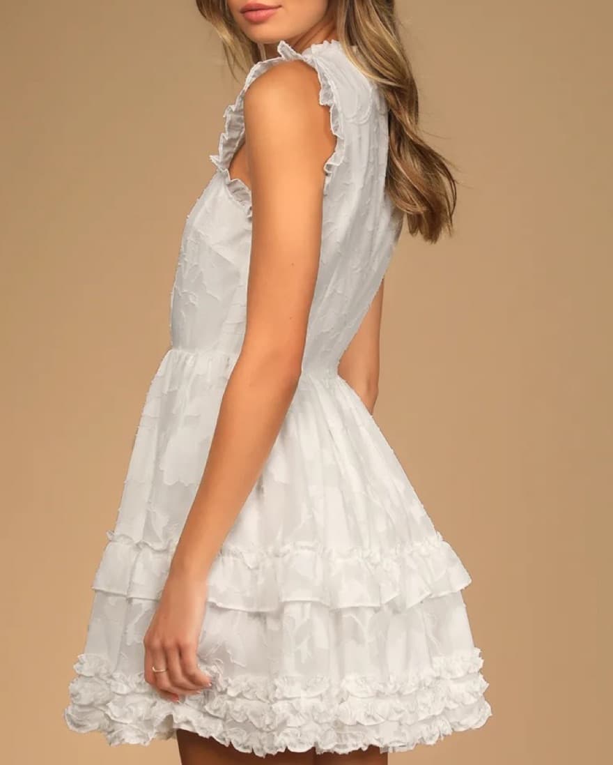 White Floral Dress - Image 3