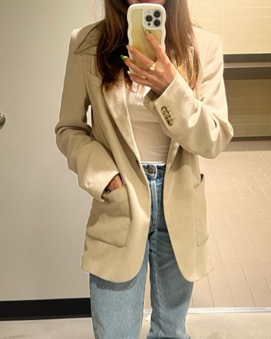 H&M Oversize Sand Blazer - Image 2