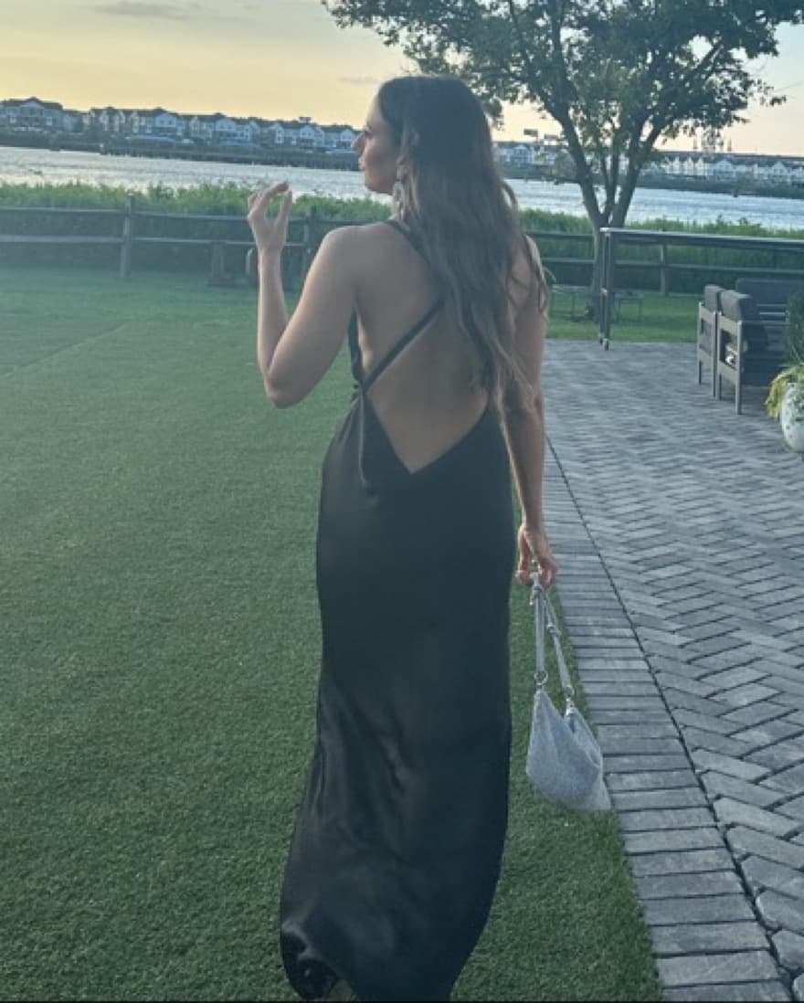 Crepe Back Satin Gown  - Image 2