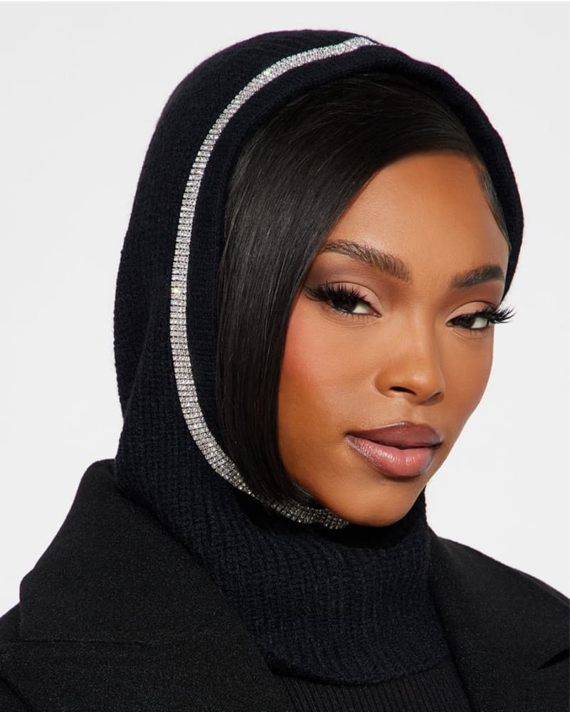 Hijab/ Balaclava with Rhinestone Trim - Image 1